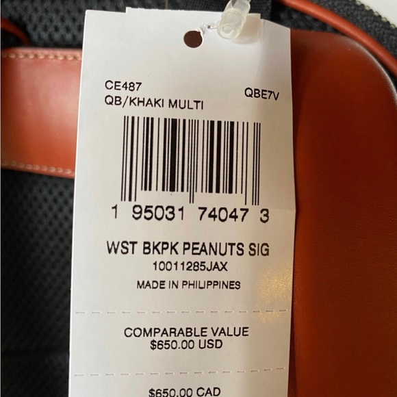 NWT Coach Coach X Peanuts West Backpack In Signature Canvas With Patches - Picture 5 of 8